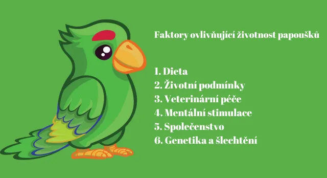 Faktory ovlivňující životnost papoušků